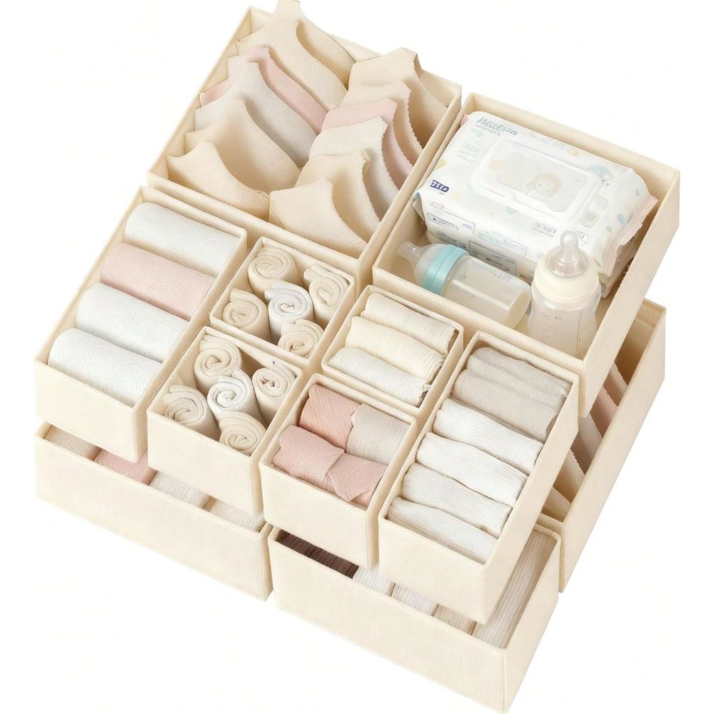 Closet Organizer Baby - 12PCS Set Drawer Organizer Clothes, Dresser