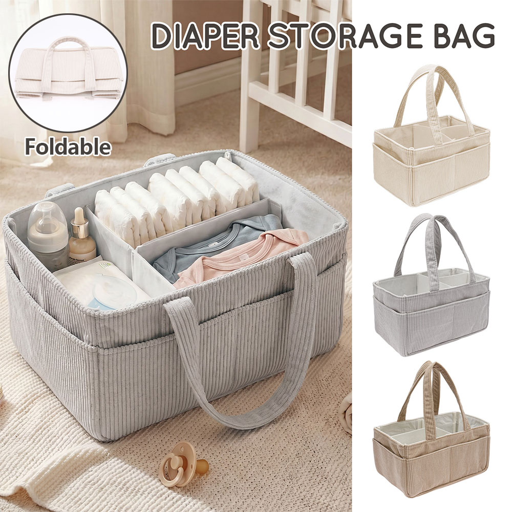 Baby Nursery Organizer - Portable Baby Diaper Caddy Organizer Soft