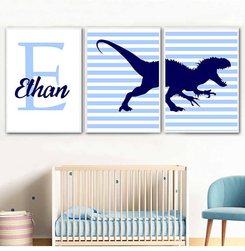 Baby Nursery Decor Boy - Art Canvas Painting Nordic Posters And
