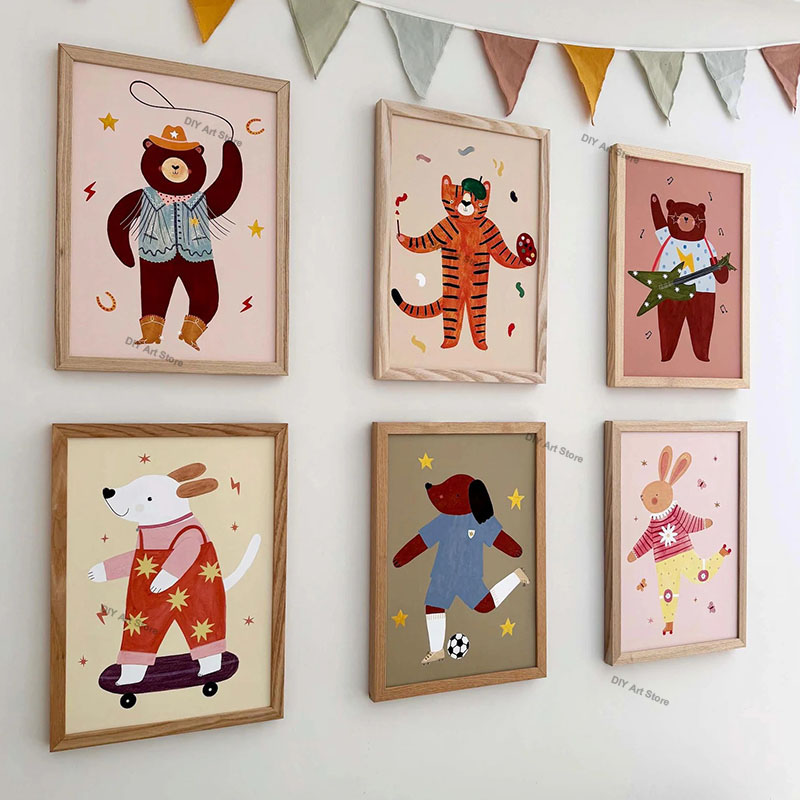 Baby Nursery Images - Funny Cartoon Animal Nursery Wall Art