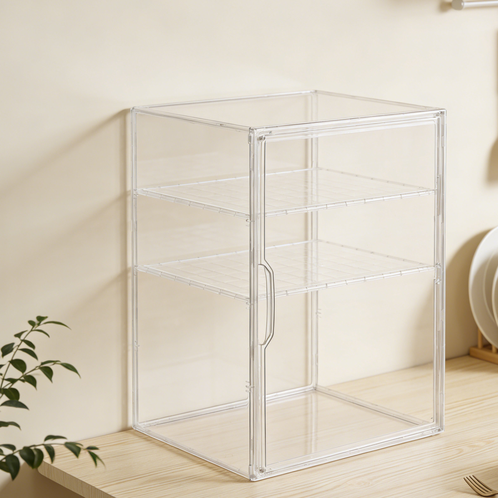 Baby Nursery Organizer - Clear Acrylic 3-Tier Baby Bottle Storage