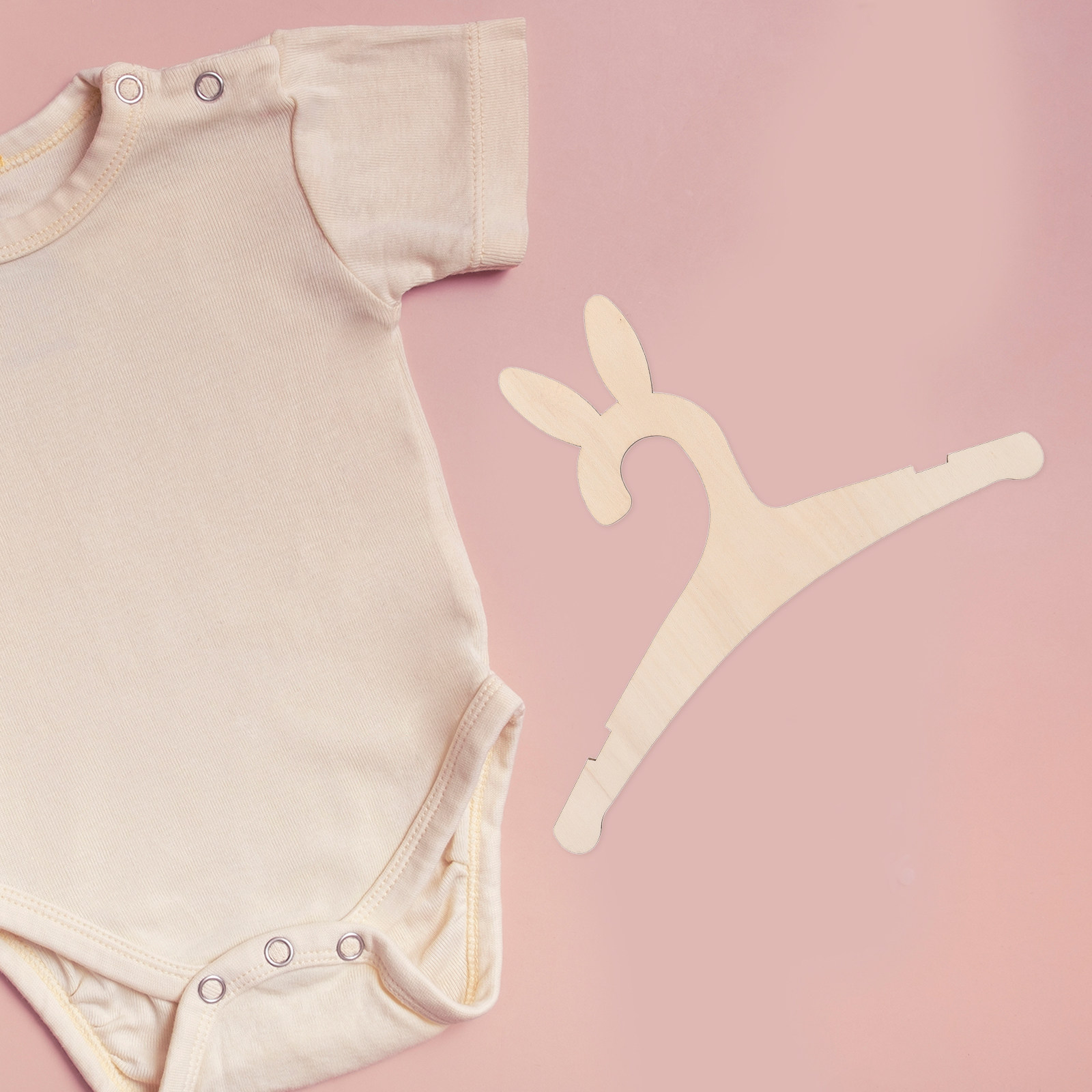 Closet Organizer Baby - 5Pcs DIY Wooden Baby Clothes Hangers