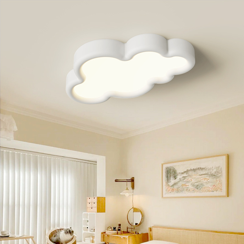 Baby Nursery Knobs - White Cream Color Cloud Ceiling Lights