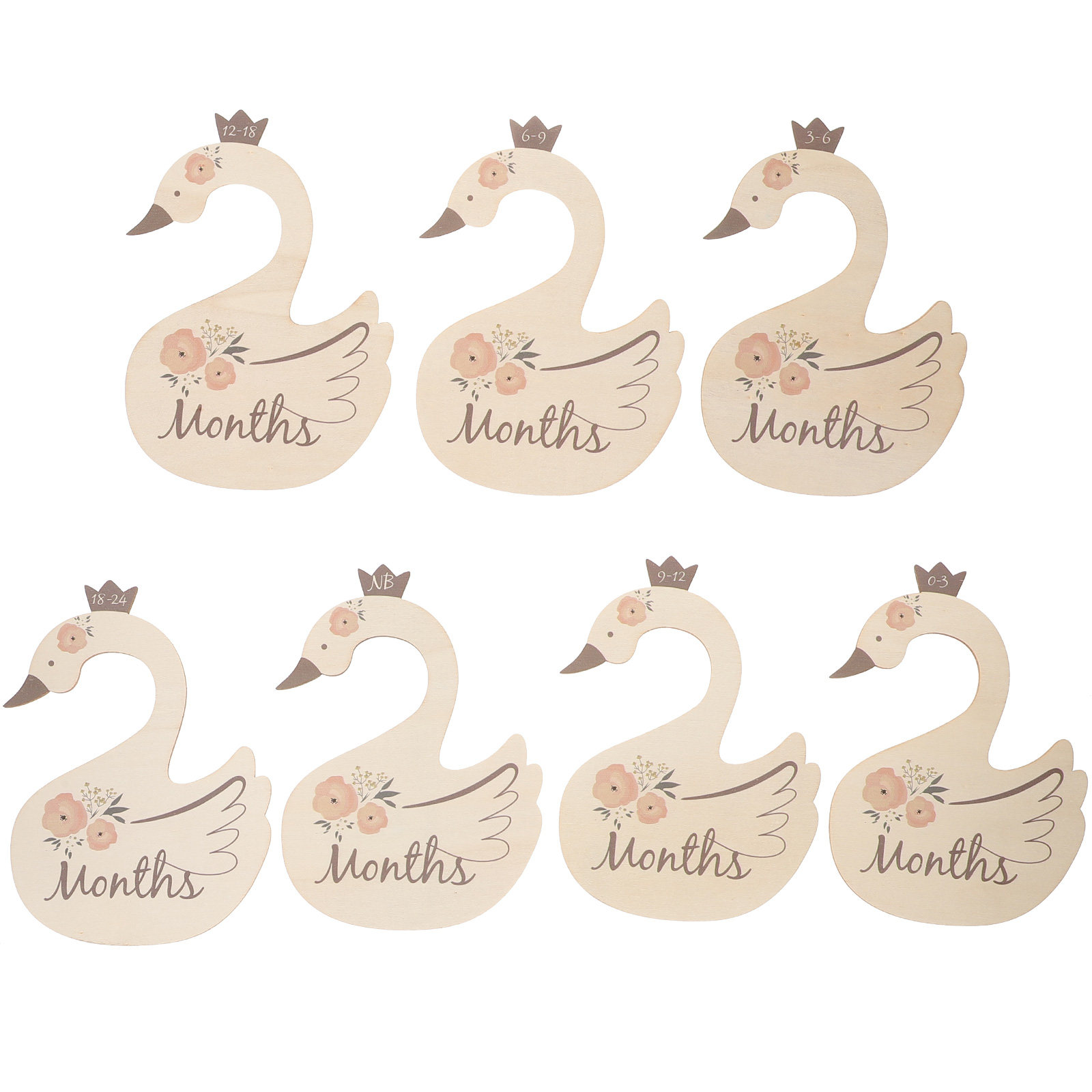 7Pcs Swan Baby Clothes Size Di - огляд і ціна Closet Organizer Baby