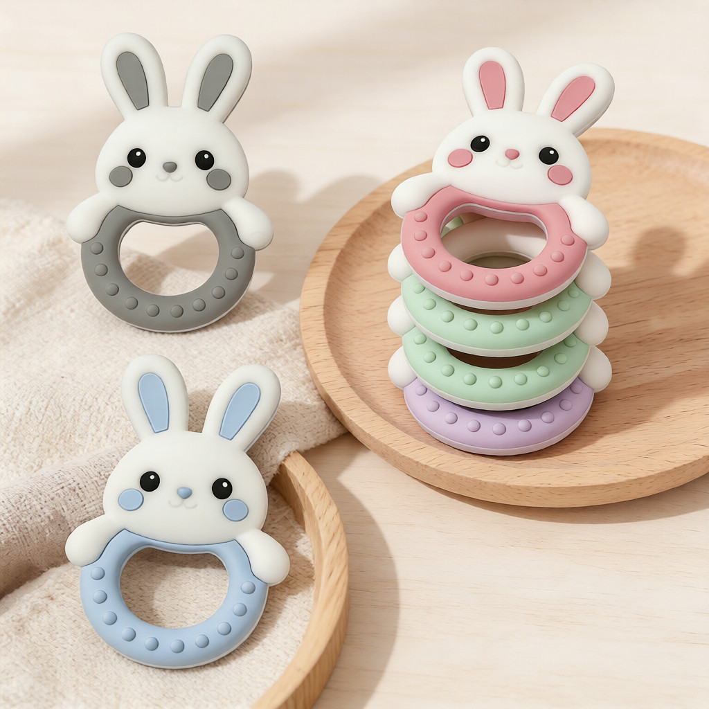 1Pcs Baby Teether Silicone Toy - огляд і ціна Baby Nursery Hospital