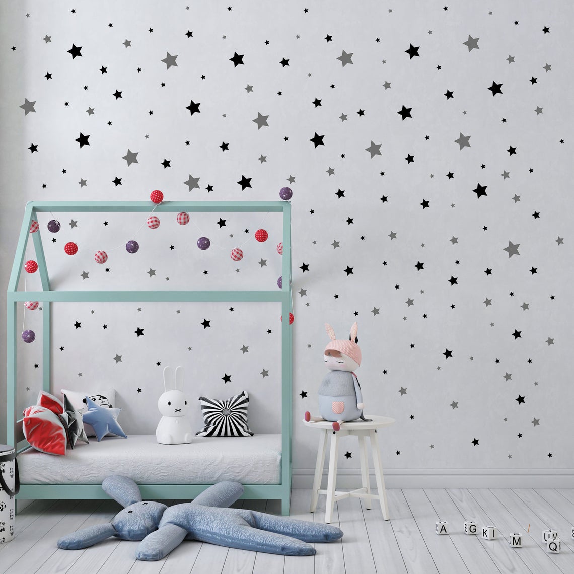 Cartoon 65Pcs Star Wall Sticke - огляд і ціна Baby Nursery Set Furniture
