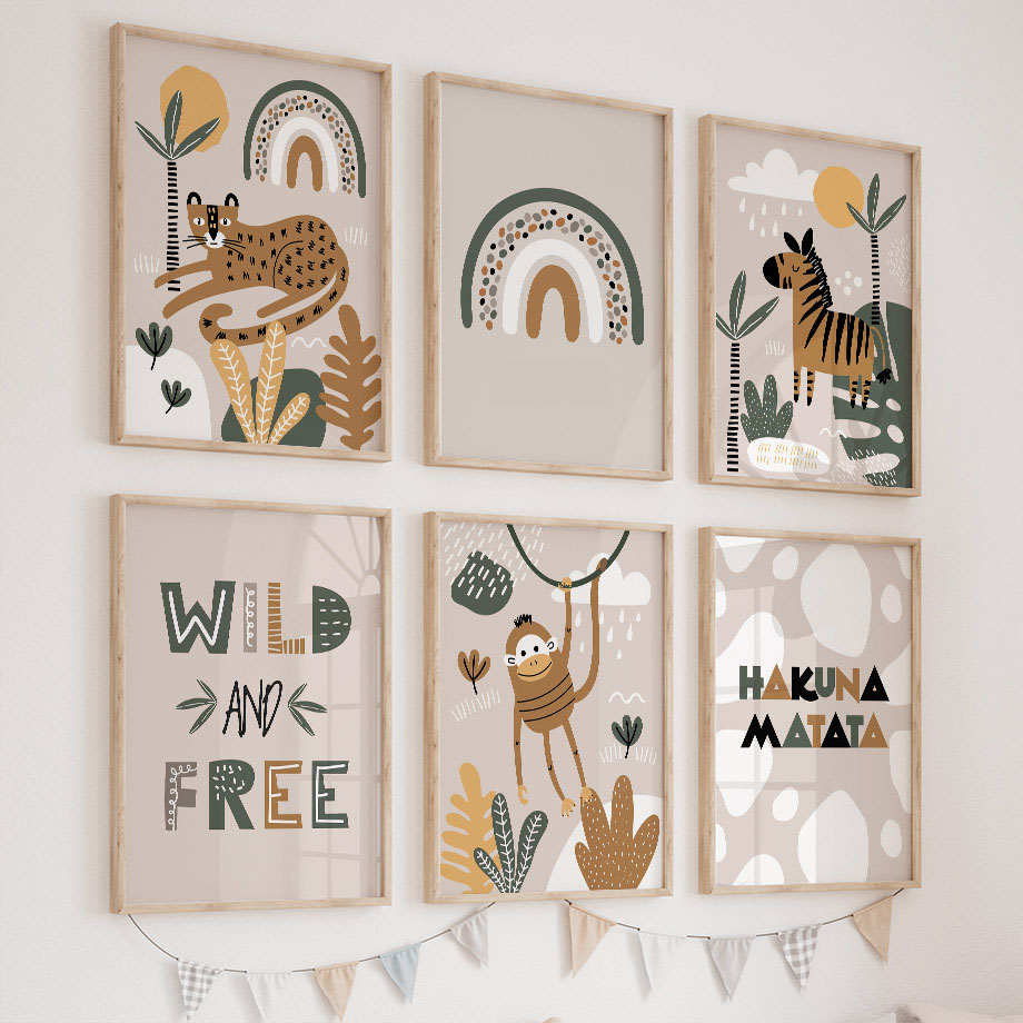 Leopard Zebra Monkey Jungle An - огляд і ціна Baby Nursery Jungle