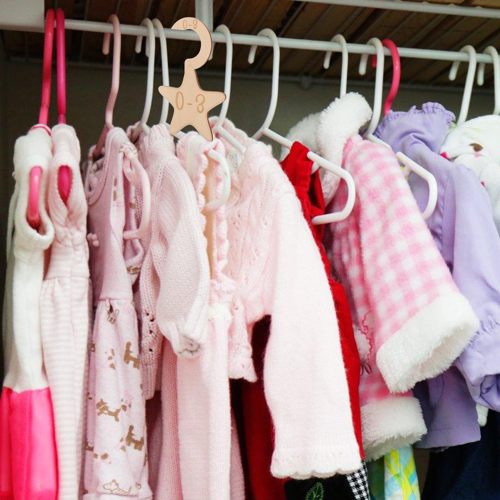 7Pcs Wooden Nursery Closet Div - огляд і ціна Closet Organizer Baby