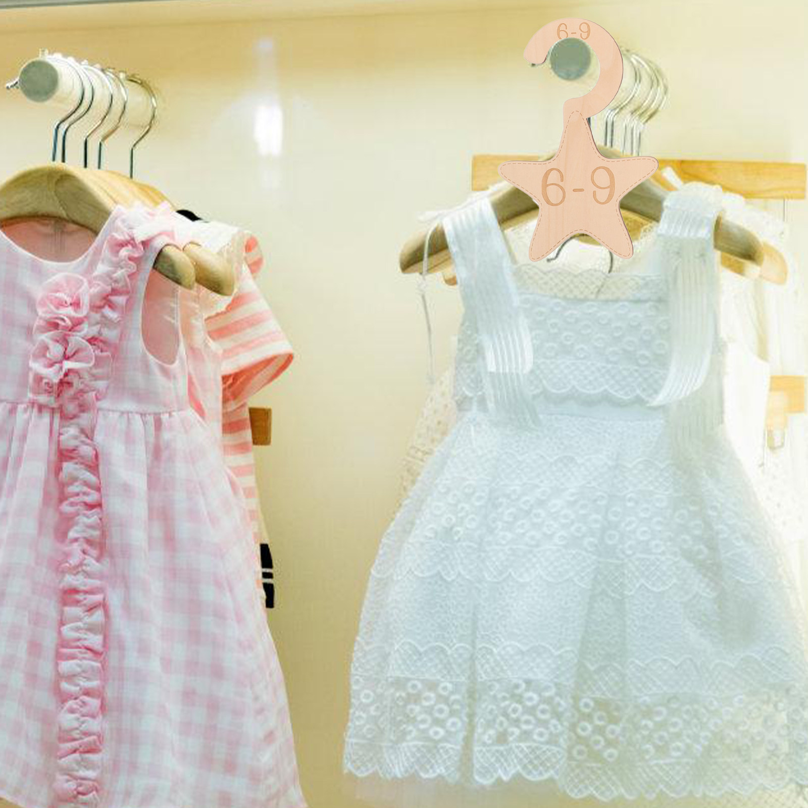 7Pcs Wooden Nursery Closet Div - огляд і ціна Closet Organizer Baby