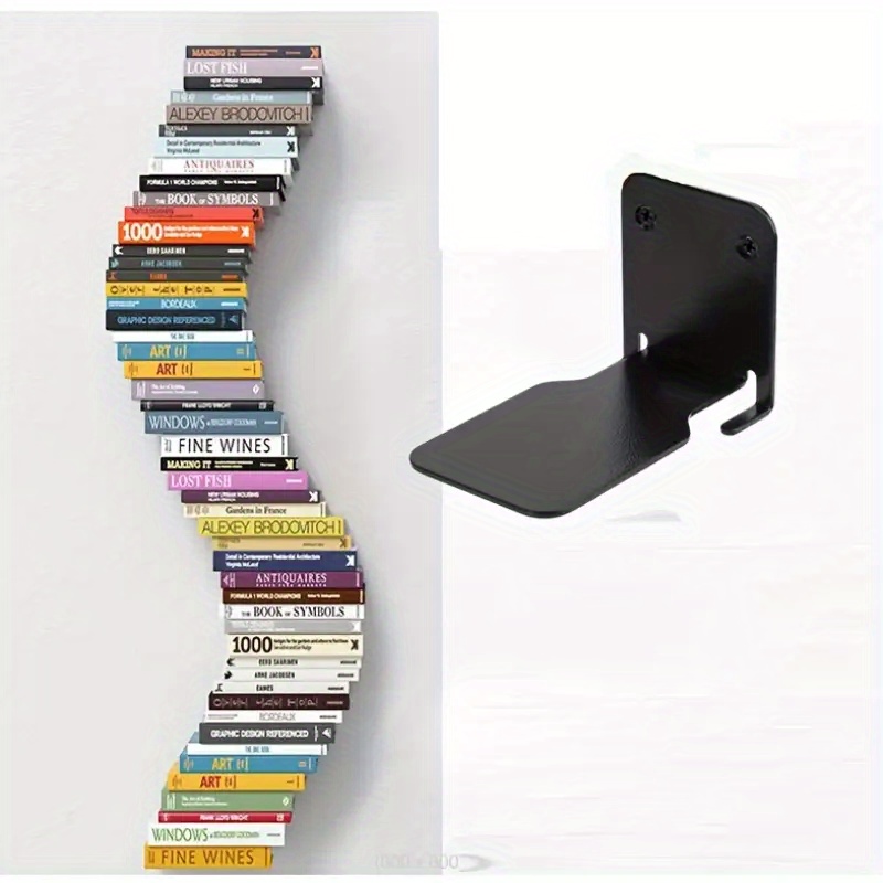 4pcs Matte Black Metal Floatin - огляд і ціна Baby Bookshelf Small