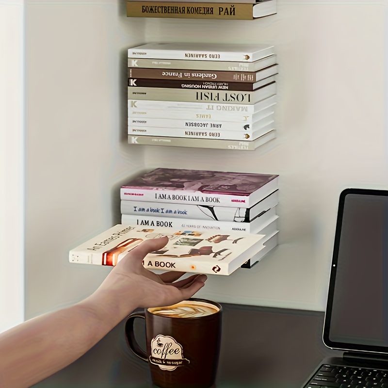 4pcs Matte Black Metal Floatin - огляд і ціна Baby Bookshelf Small