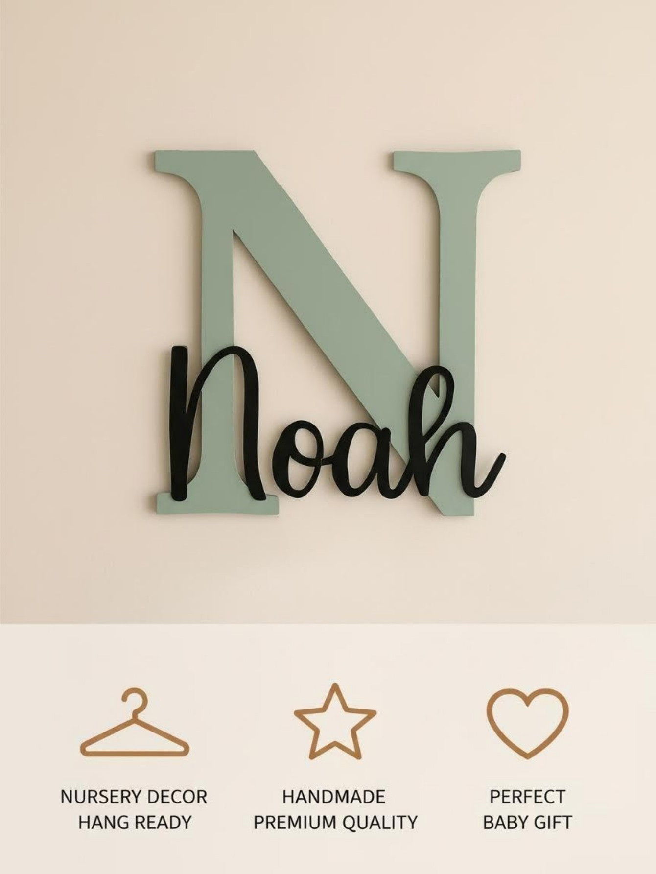 Custom Name Cloud Shaped Woode - огляд і ціна Animals Baby Nursery
