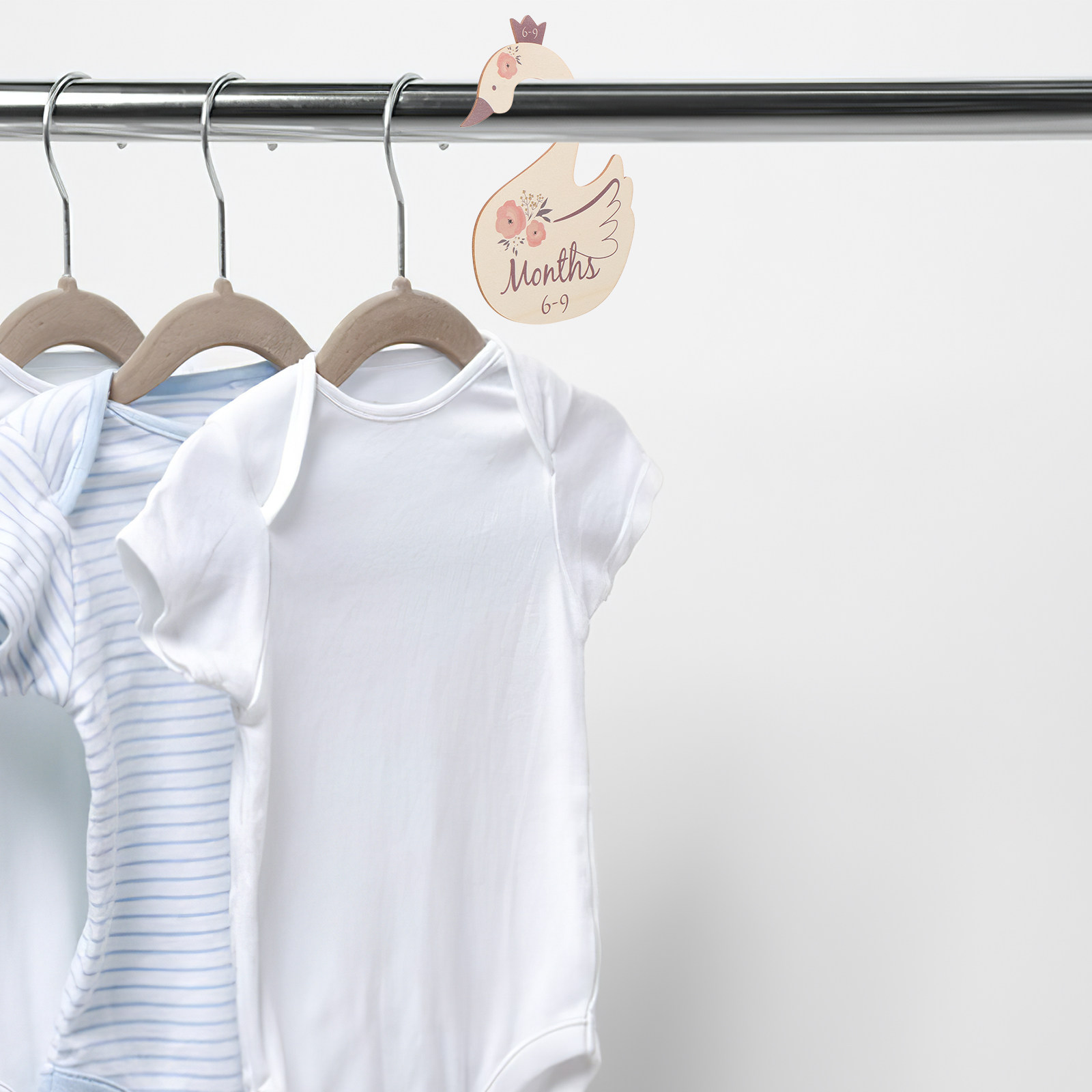7Pcs Wooden Swan Closet Divide - огляд і ціна Closet Organizer Baby