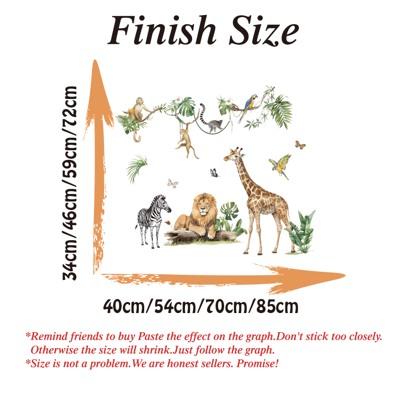Large Jungle Animal Tropical L - огляд і ціна Baby Nursery Jungle