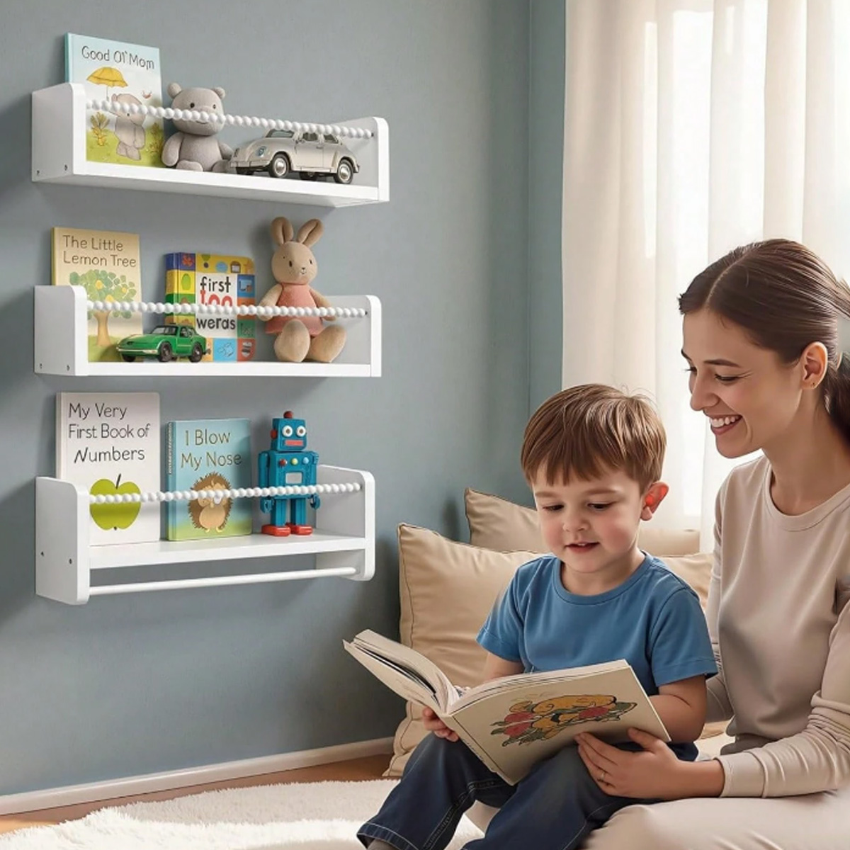 Nursery Book Shelves ,15.7 Inc - огляд і ціна Baby Nursery Floating Shelves