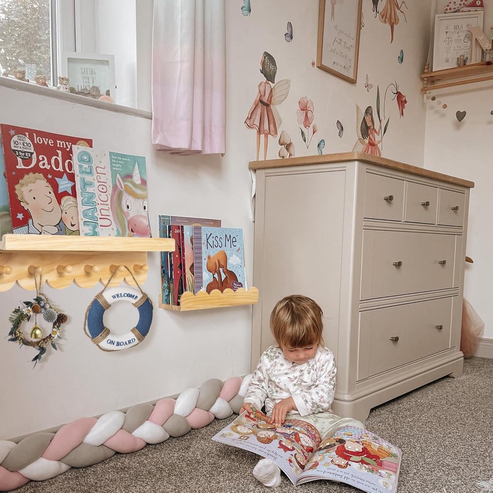 Nursery Book Shelves 3PCS Wood - огляд і ціна Baby Nursery Floating Shelves