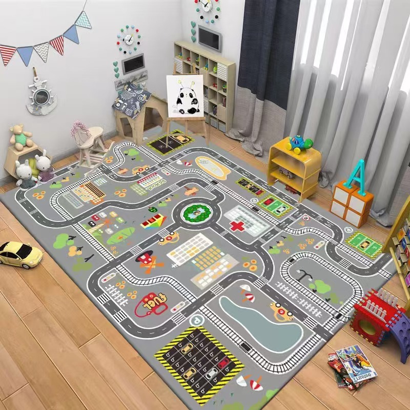Kids Road Traffic Carpet Carto - огляд і ціна Baby Nursery Decor Boy