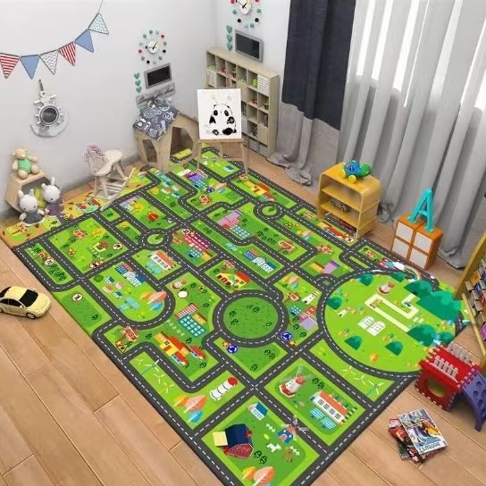 Kids Road Traffic Carpet Carto - огляд і ціна Baby Nursery Decor Boy