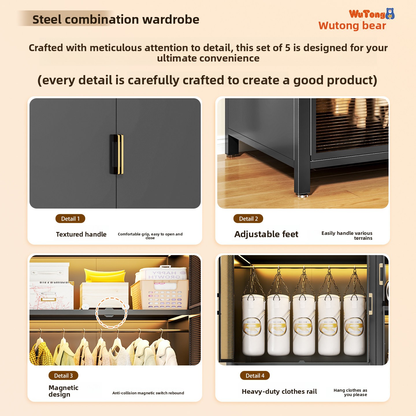 Steel Glass Wardrobe Closet Be - огляд і ціна Closet Organizer Baby