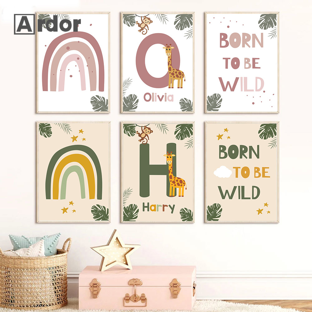 Nordic Jungle Animal Posters C - огляд і ціна Baby Nursery Jungle