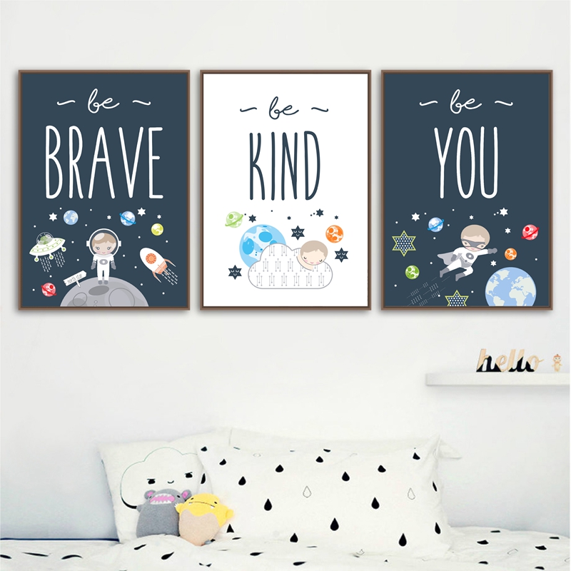 Space Themed Nursery Wall Art  - огляд і ціна Baby Boy Nursery Quotes