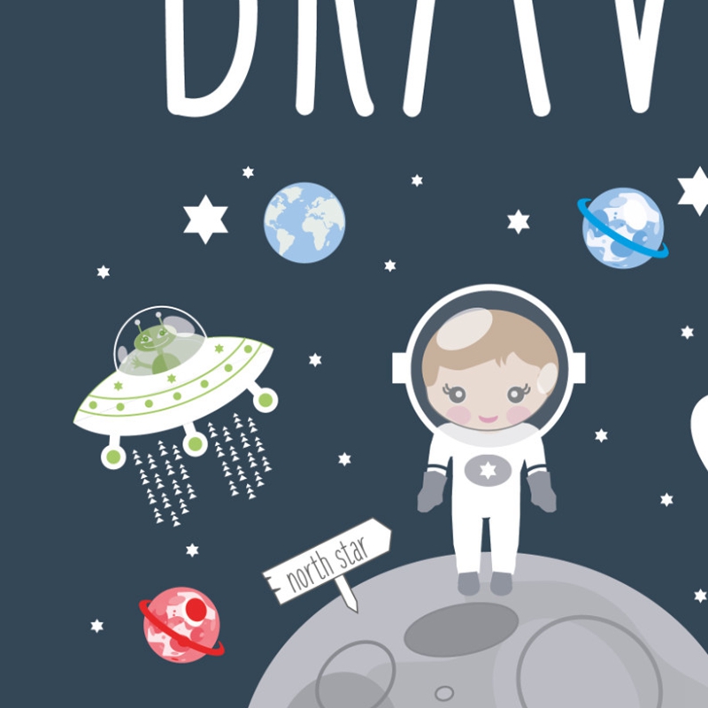 Space Themed Nursery Wall Art  - огляд і ціна Baby Boy Nursery Quotes