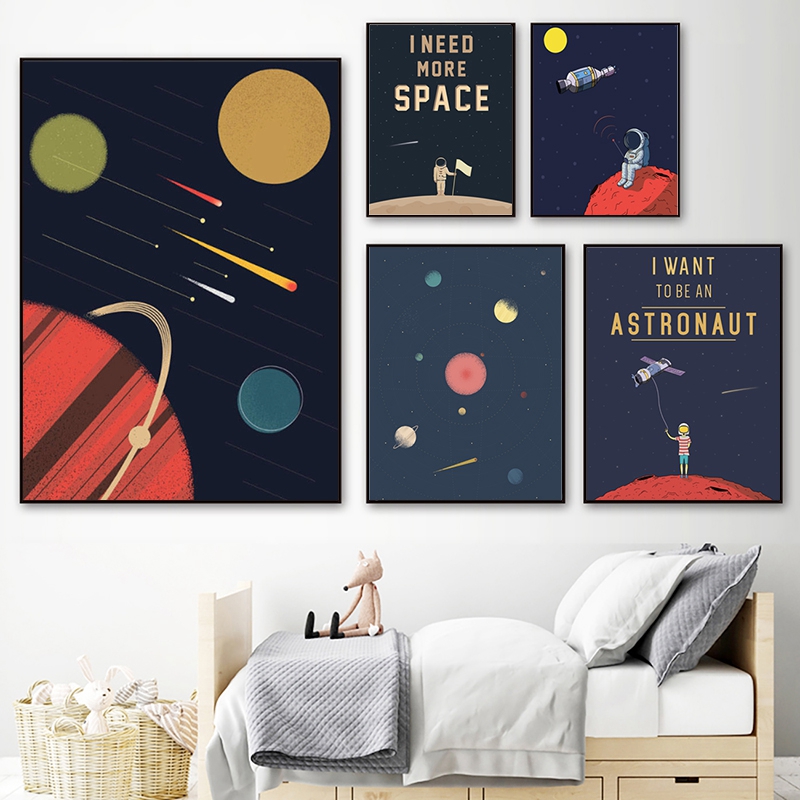 Space Themed Nursery Wall Art  - огляд і ціна Baby Boy Nursery Quotes