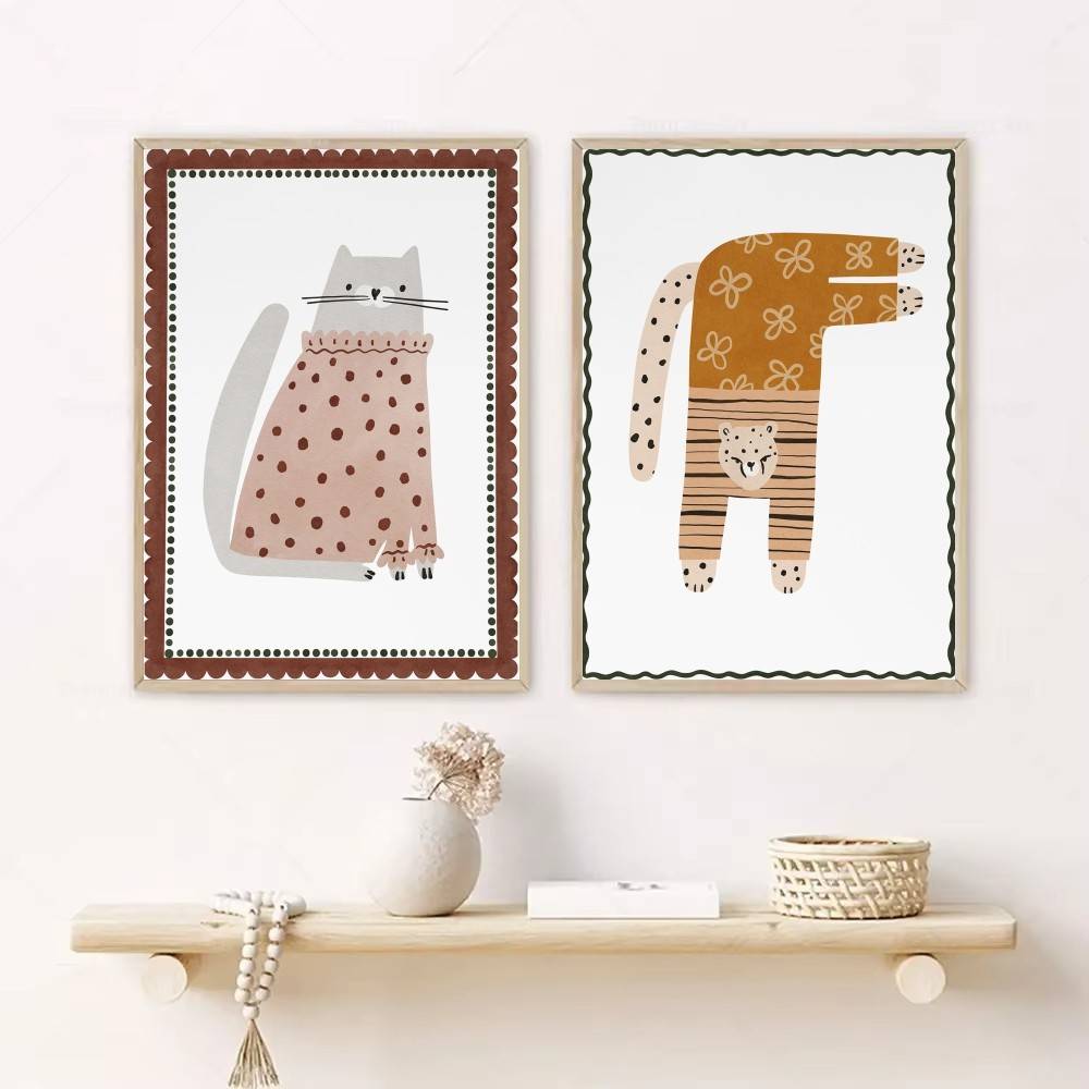 Neutral Boho Kids Poster Cute  - огляд і ціна Baby Nursery Wallpaper Neutral