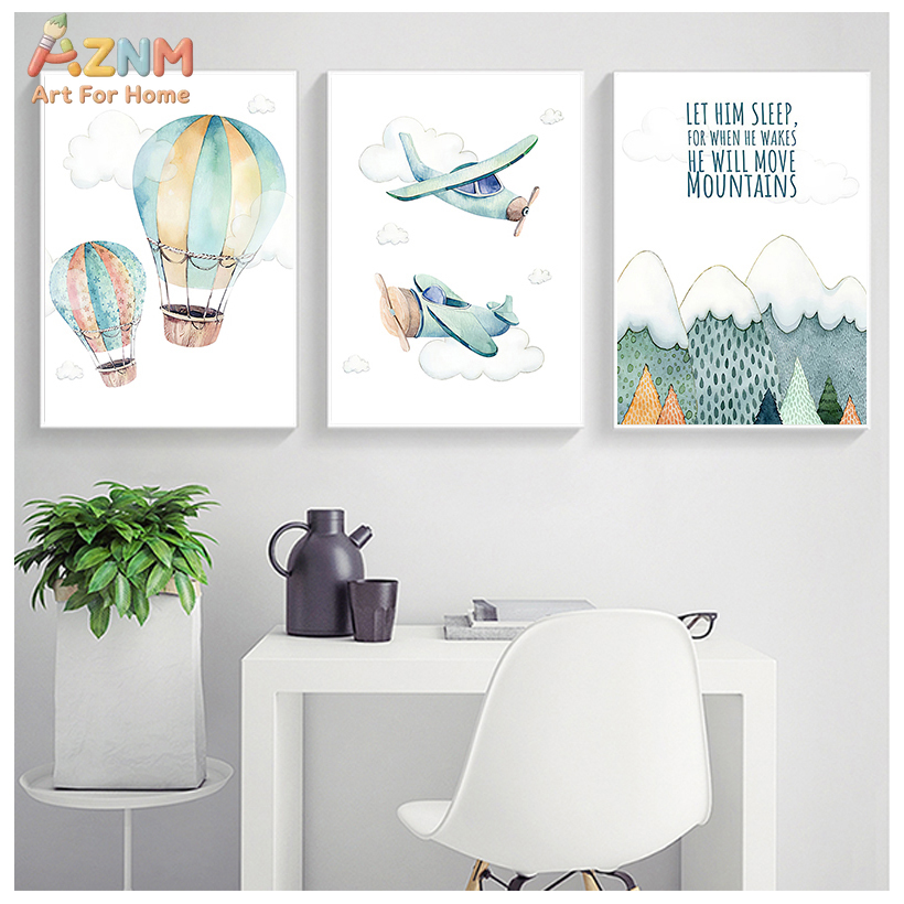 AZNM Watercolor Airplane Hot A - огляд і ціна Baby Boy Nursery Quotes