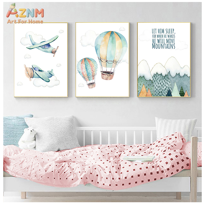 AZNM Watercolor Airplane Hot A - огляд і ціна Baby Boy Nursery Quotes