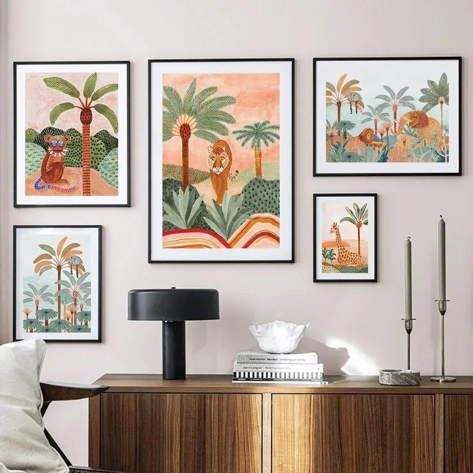 Boho Jungle Animals Tiger Monk - огляд і ціна Baby Nursery Jungle