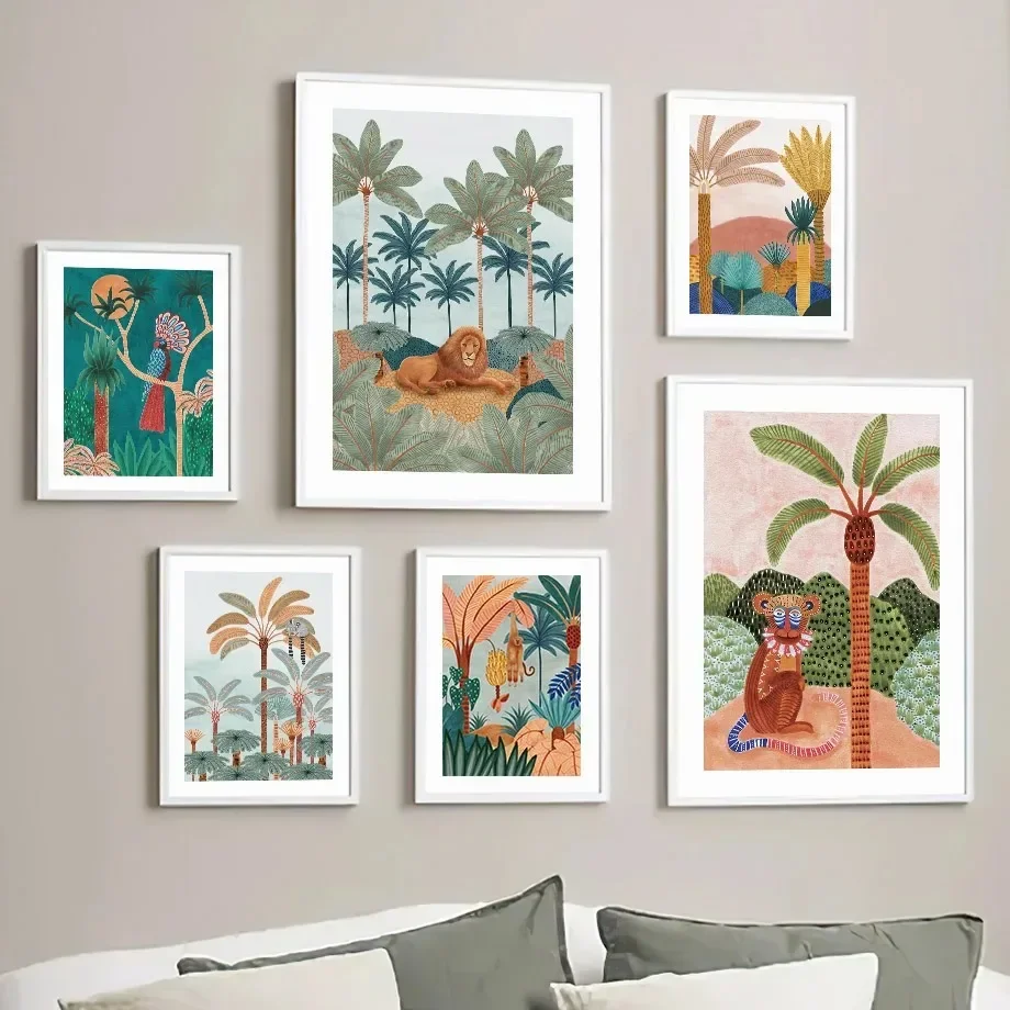 Boho Jungle Animals Tiger Monk - огляд і ціна Baby Nursery Jungle