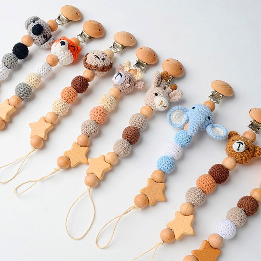 Baby Wooden Pacifier Clip Wood - огляд і ціна Baby Nursery Hospital