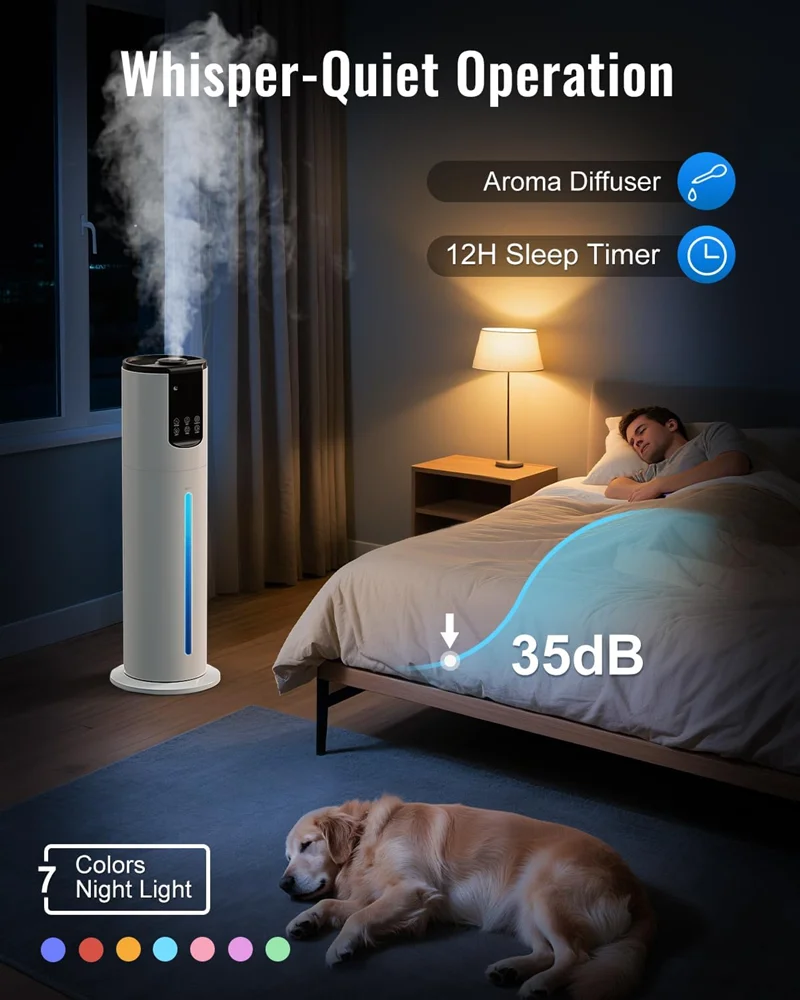 Ultra-Quiet Floor Ultrasonic H - огляд і ціна Baby Nursery Humidifier