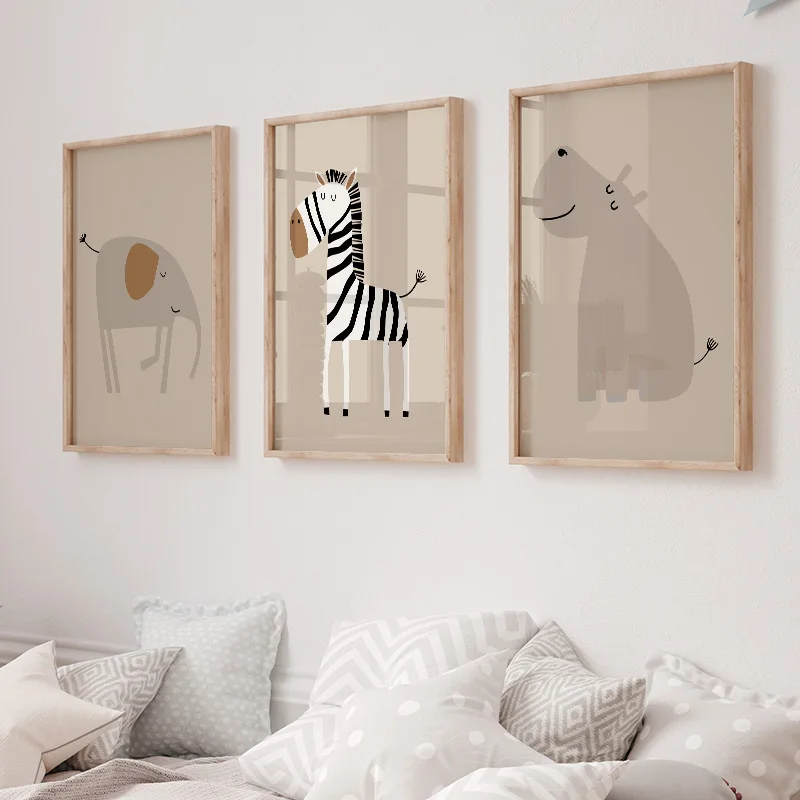 1PC Frameless Lion Tiger Eleph - огляд і ціна Baby Nursery Jungle