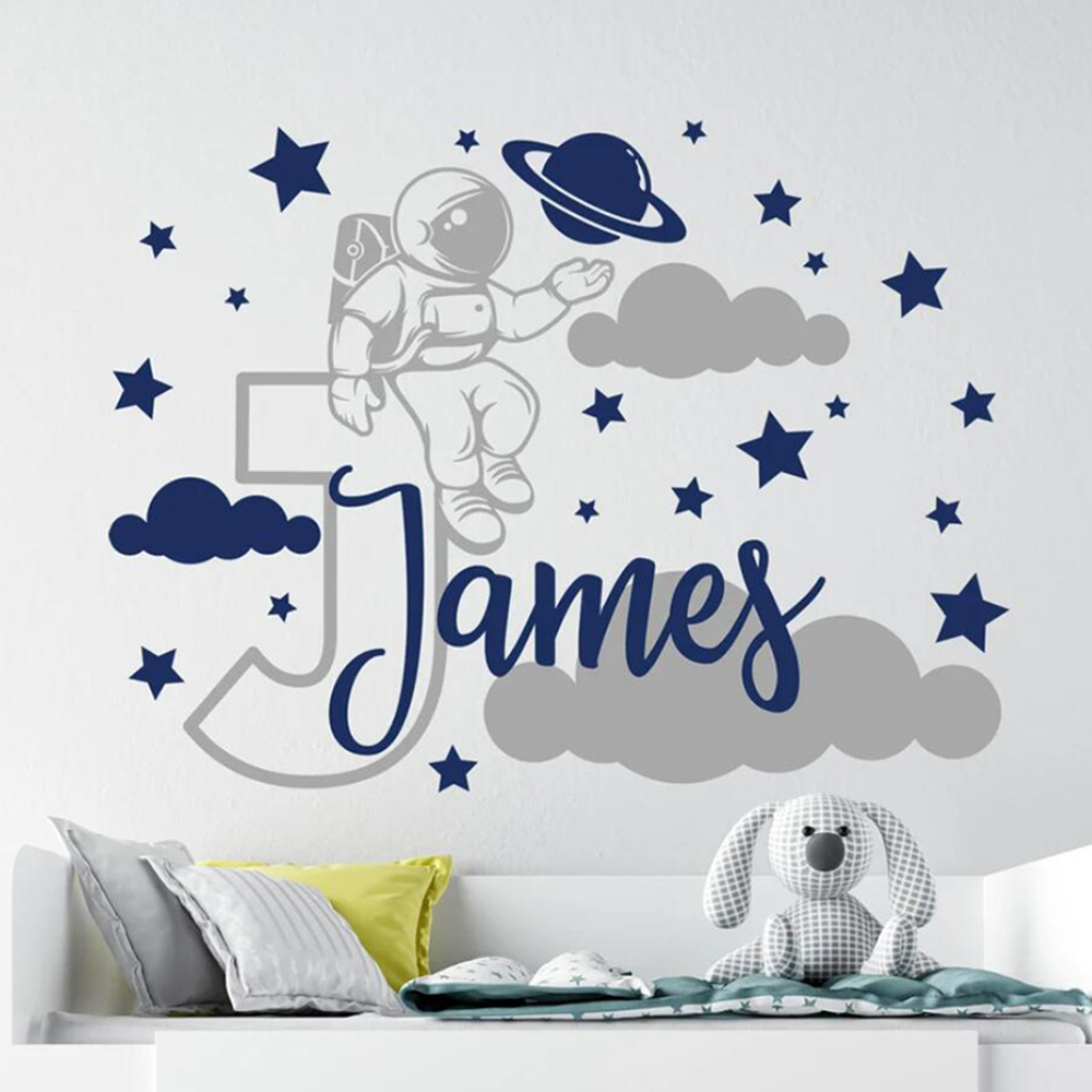 Custom Name Cartoon Space Astr - огляд і ціна Baby Nursery Decor Boy
