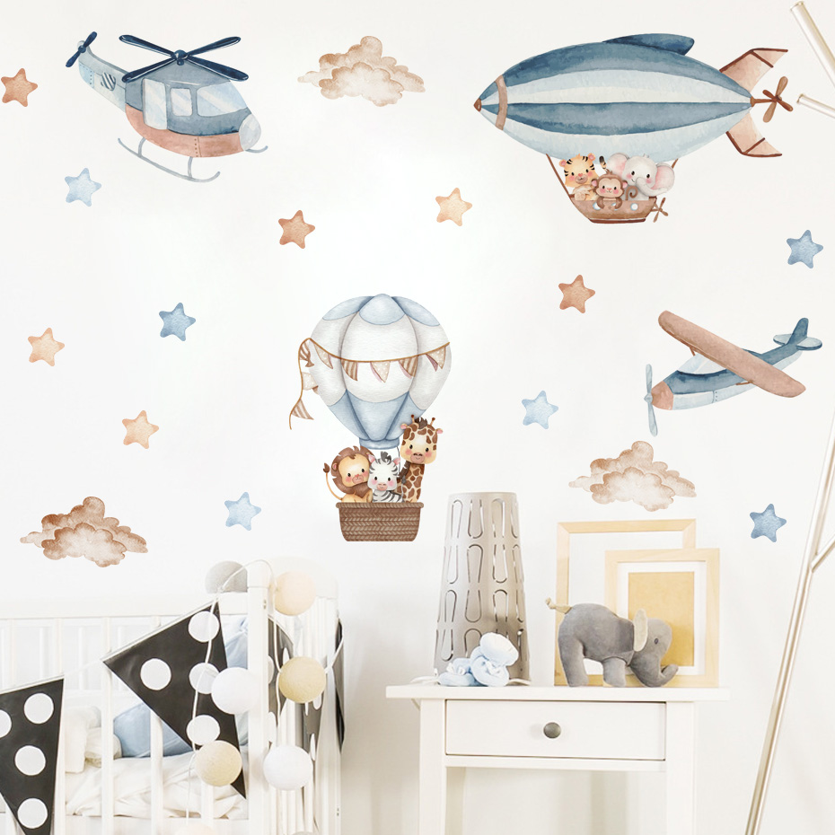 Watercolor Animals Hot Air Bal - огляд і ціна Baby Nursery Set Furniture