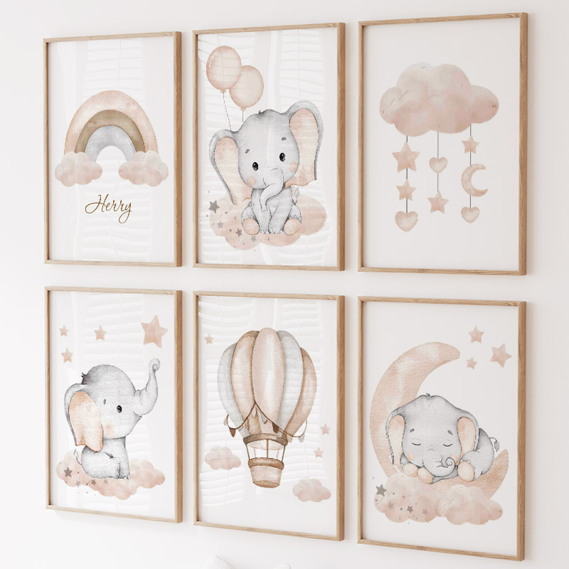 Cute Elephant Hot Balloon Moon - огляд і ціна Animals Baby Nursery
