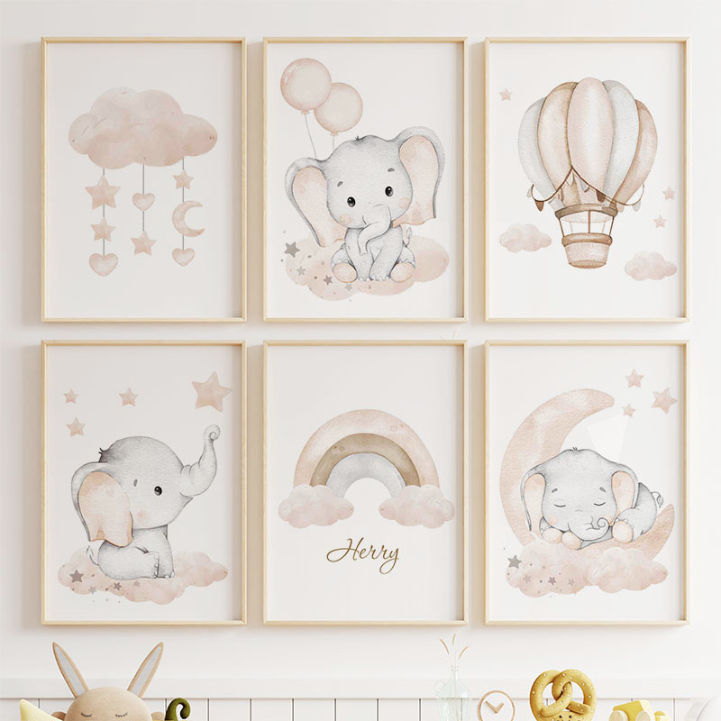 Cute Elephant Hot Balloon Moon - огляд і ціна Animals Baby Nursery