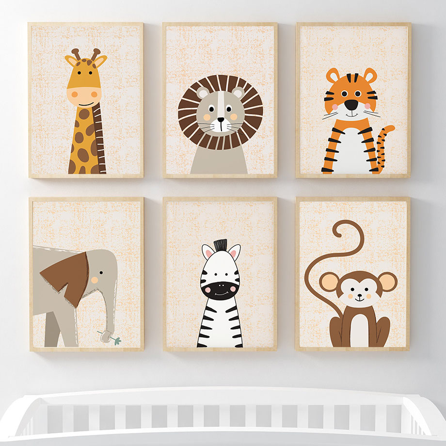 Lion Giraffe Elephant Zebra Mo - огляд і ціна Animals Baby Nursery