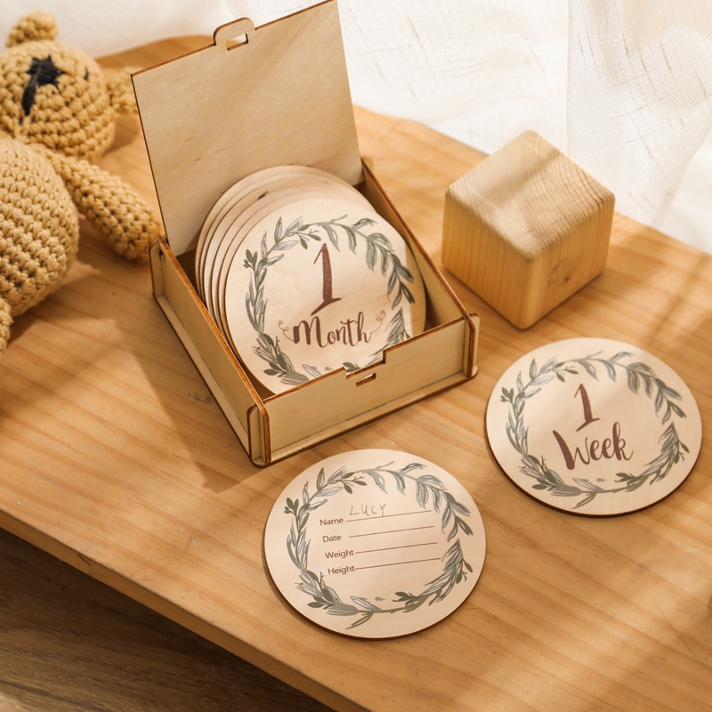 8Pcs Wooden Baby Milestone Car - огляд і ціна Milestone Card Set