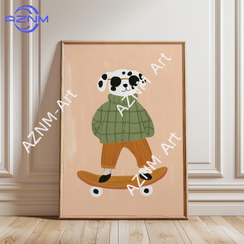 1PC Funny Animal Skateboarding - огляд і ціна Animals Baby Nursery
