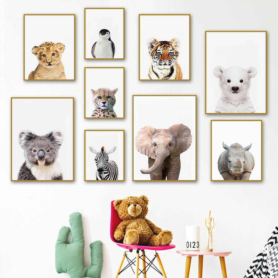 1pc frameless Canvas Painting  - огляд і ціна Baby Nursery Jungle
