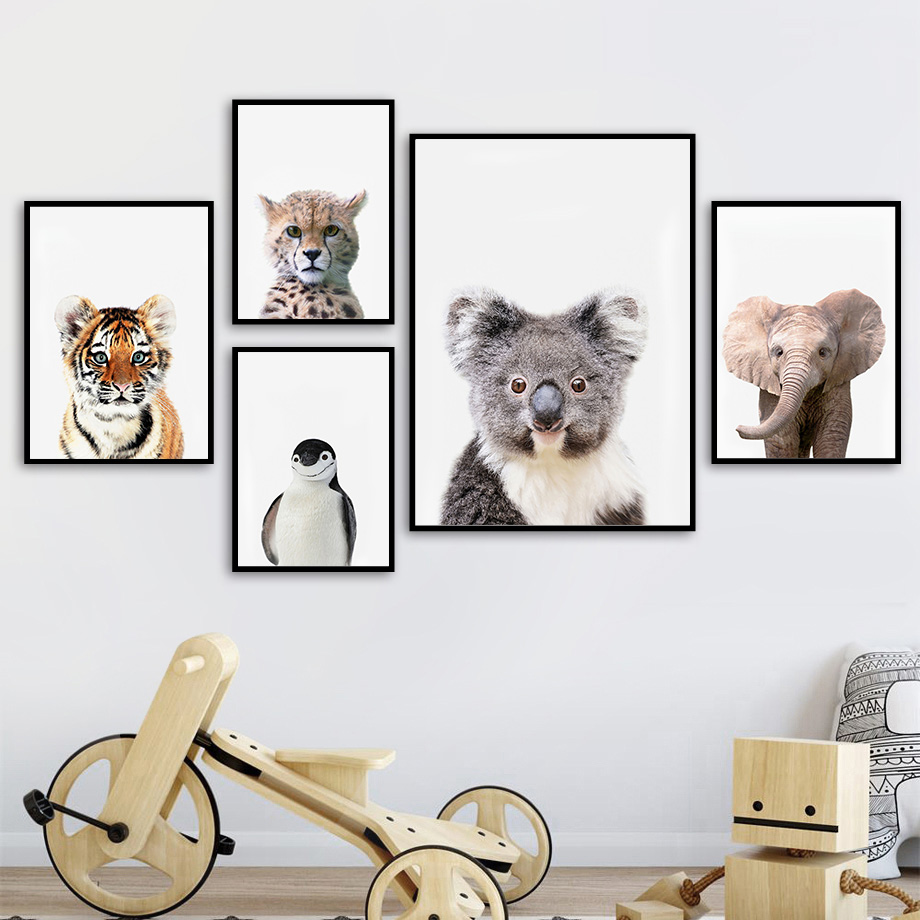 1pc frameless Canvas Painting  - огляд і ціна Baby Nursery Jungle