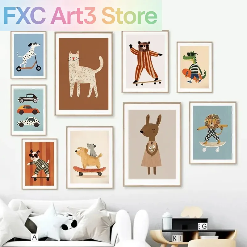 1pc frameless Funny Animals Ra - огляд і ціна Animals Baby Nursery