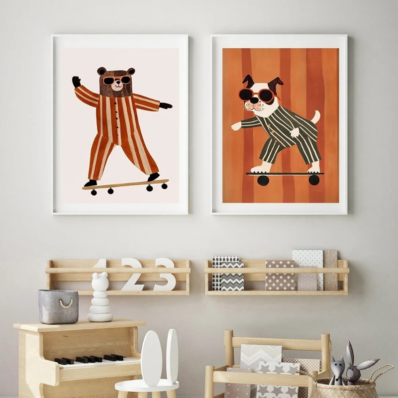 1pc frameless Funny Animals Ra - огляд і ціна Animals Baby Nursery