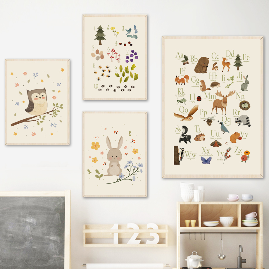 1pc frameless Cute Rabbit Fox  - огляд і ціна Animals Baby Nursery