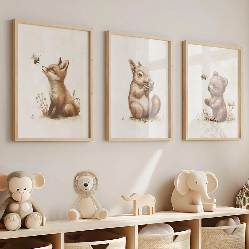 Bear Rabbit Fox Deer Squirrel  - огляд і ціна Animals Baby Nursery