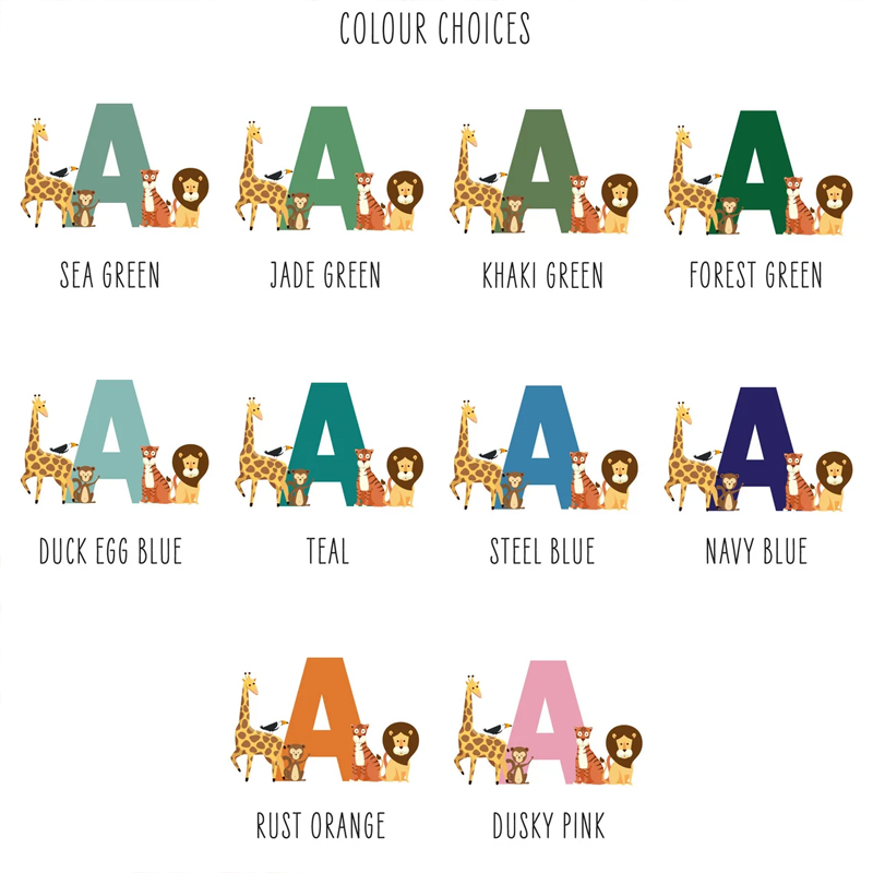 Personalised Name Jungle Anima - огляд і ціна Baby Nursery Jungle