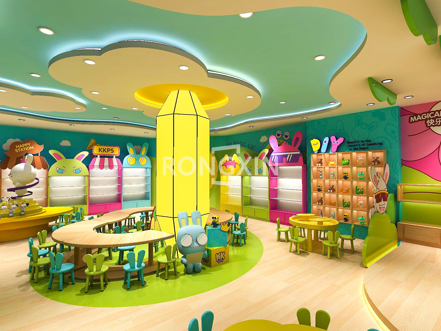 Customized Design Children Nur - огляд і ціна Baby Nursery Floating Shelves